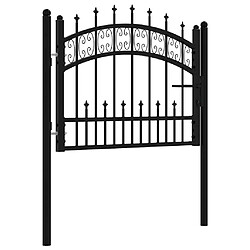 Avis vidaXL Portail avec sommet de lance 103x120 cm Noir