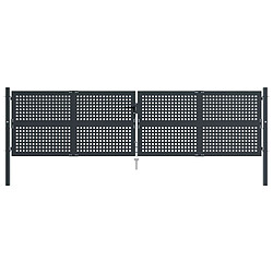 Avis vidaXL Portail 400x125 cm Anthracite