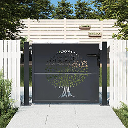 vidaXL Portail jardin anthracite 105x80 cm