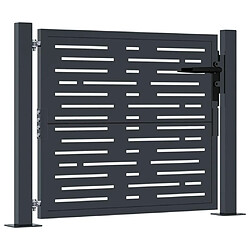 vidaXL Portail jardin anthracite 105x80 cm - Acier