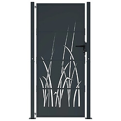 Avis vidaXL Portail de jardin - Acier - 105 x 180 cm - Anthracite