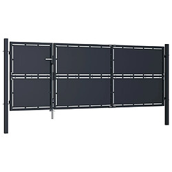 vidaXL Portail jardin - Anthracite
