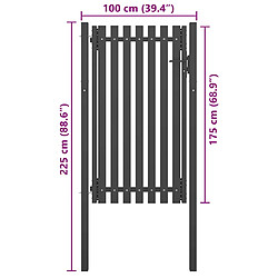 Acheter vidaXL Portail jardin - Anthracite