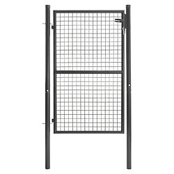 Idmarket MARKET Portillon de jardin acier anthracite 105x150 cm