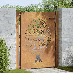 Avis vidaXL Portail jardin 105x155 cm - Acier corten