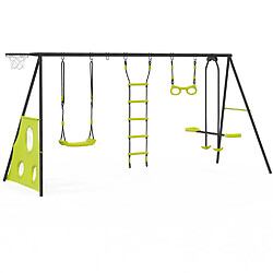 Idmarket MARKET Balançoire 4 agrès avec portique