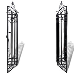 Avis vidaXL Portillon de jardin fer forgé 122x134 cm