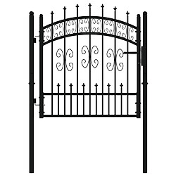 vidaXL Portail lance noir 103x150 cm
