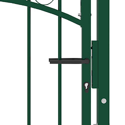 Acheter vidaXL Portail clôture avec pointes 100x100 cm - Vert