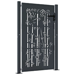 vidaXL Portail de jardin 105x130 cm - Anthracite