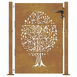 Acheter vidaXL Portail jardin 105x155 cm - Acier corten