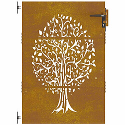 Acheter VIDAXL Portail de jardin acier corten - Design arbre