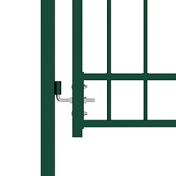Avis vidaXL Portail clôture dessus arqué 100x175 cm - Vert
