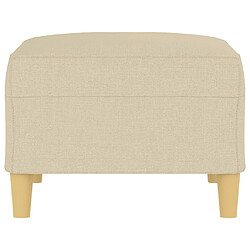 Acheter vidaXL Repose-pied Crème - Tissu