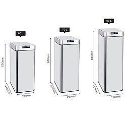 Poubelle automatique 60l inox - BAT-D850 - Silverlake - KITCHEN MOVE
