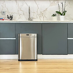 Poubelle automatique 60l inox - BAT-60LS18-1 - Upper - KITCHEN MOVE pas cher