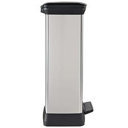 Avis Curver Poubelle à pédale Deco - Argenté