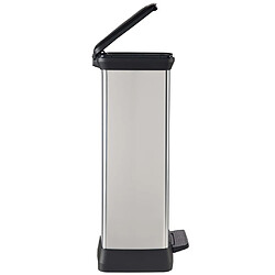 Curver Poubelle à pédale Deco - Argenté pas cher