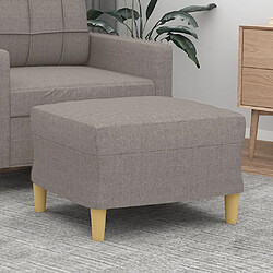 vidaXL Repose-pied Taupe Tissu