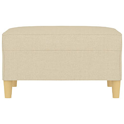 Avis vidaXL Repose-pied Crème - Tissu