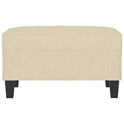 Avis vidaXL Repose-pied Crème - Tissu