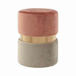 Paris prix Pouf rond tissu - Terracotta