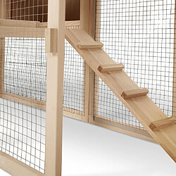 Idmarket MARKET Poulailler VIP bois avec clapier double XXL pas cher