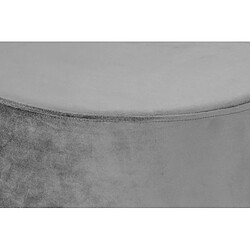 Avis Paris prix Pouf rond en velours - Gris
