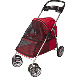 FLAMINGO Poussette pour chien - Rouge