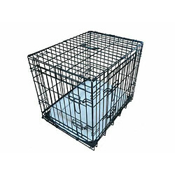 Ellie-Bo Cage pliante 2 portes avec coussin - Noir