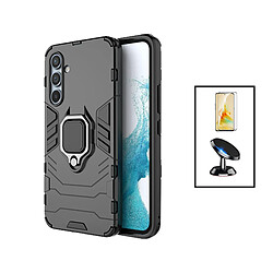 NIS Kit Verre Trempé et Accessoires Galaxy A55 5G Noir Film protecteur 5D - Support magnétique - Housse antichoc - Noir