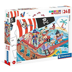 Clementoni - SuperColor 24 pièces Maxi Pirates