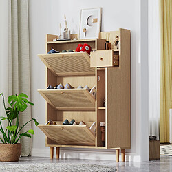 Acheter Komhtom Armoire à chaussures en rotin