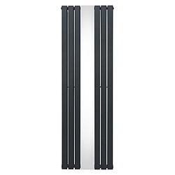 Monstershop Radiateur Plat avec Miroir - Gris Anthracite