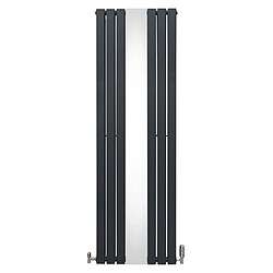 Monstershop Radiateur Plat avec Miroir Anthracite