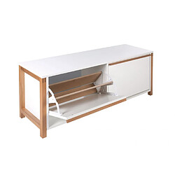 Avis Mes Meuble à chaussures Paide - Blanc et chêne