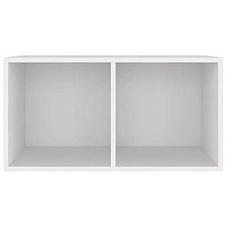 Avis vidaxl Boîte de rangement vinyles - Blanc