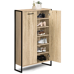 Idmarket MARKET Armoire à Chaussures LUIS - Design Industriel