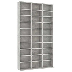 vidaxl Armoire à CD - Gris béton