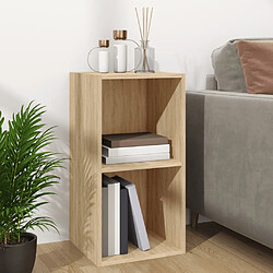 Avis vidaXL Boîte de rangement vinyles - Chêne sonoma