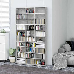 vidaxl Armoire à CD - Gris béton