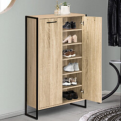 Idmarket MARKET Armoire à Chaussures LUIS - Design Industriel