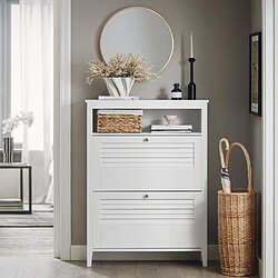 SoBuy FSR152-W Armoire à Chaussures Blanche