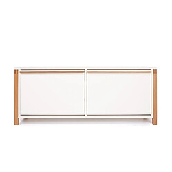 Mes Meuble à chaussures Paide - Blanc et chêne