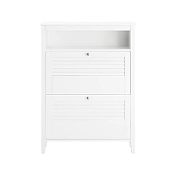 SoBuy FSR152-W Armoire à Chaussures Blanche