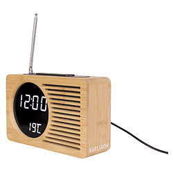 Karlsson Radio Réveil Bambou