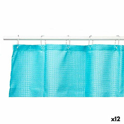 Berilo Rideau de douche Points - Bleu Rideau de douche - Polyester - 12 unités - 180 x 180 cm