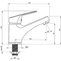 DEANTE BEZ_020L - Mitigeur monocommande
