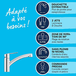 Grohe Mitigeur Start - Douchette extractible
