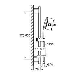 GROHE Vitalio SmartActive - Douchette 3 jets